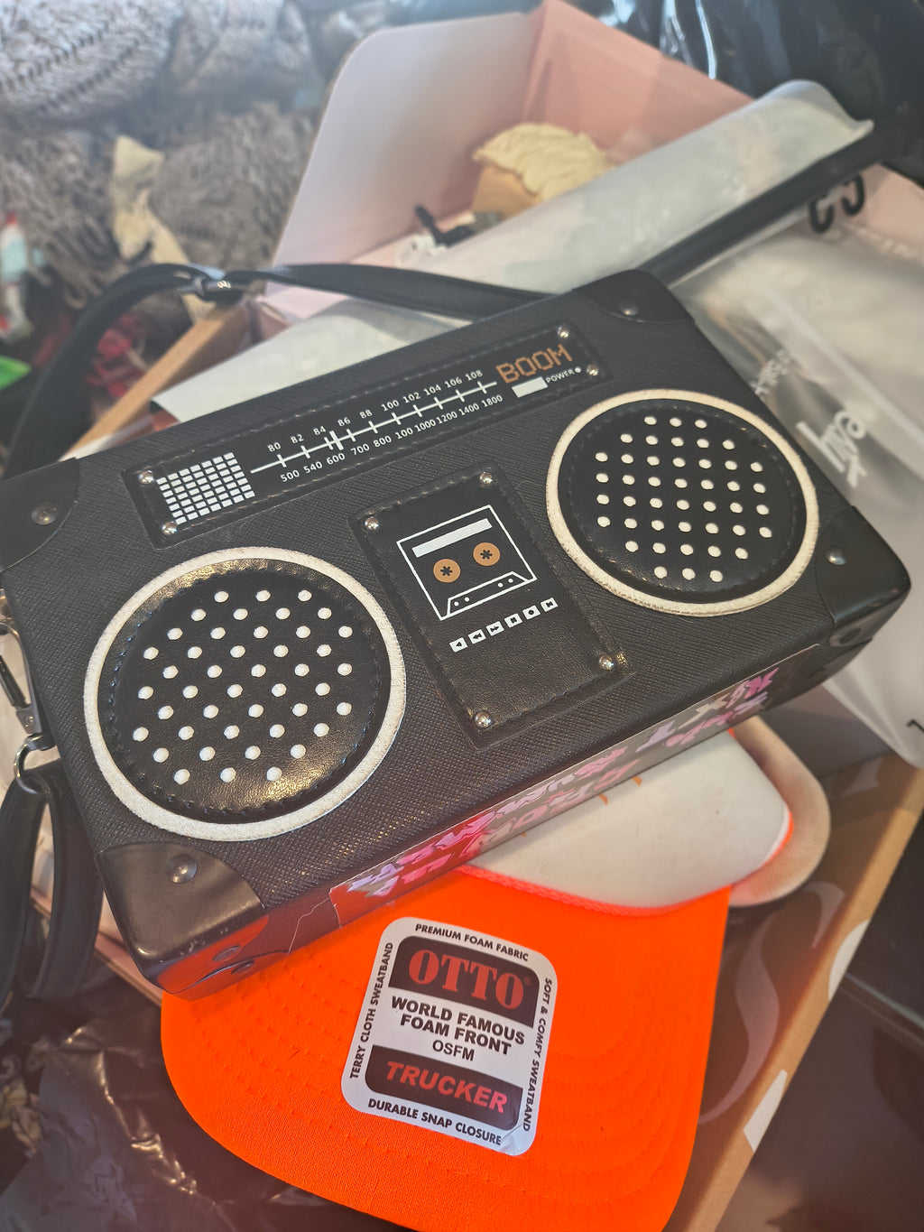 Custom mgk Boom Box Purse w/ Hotel Diablo Keychain