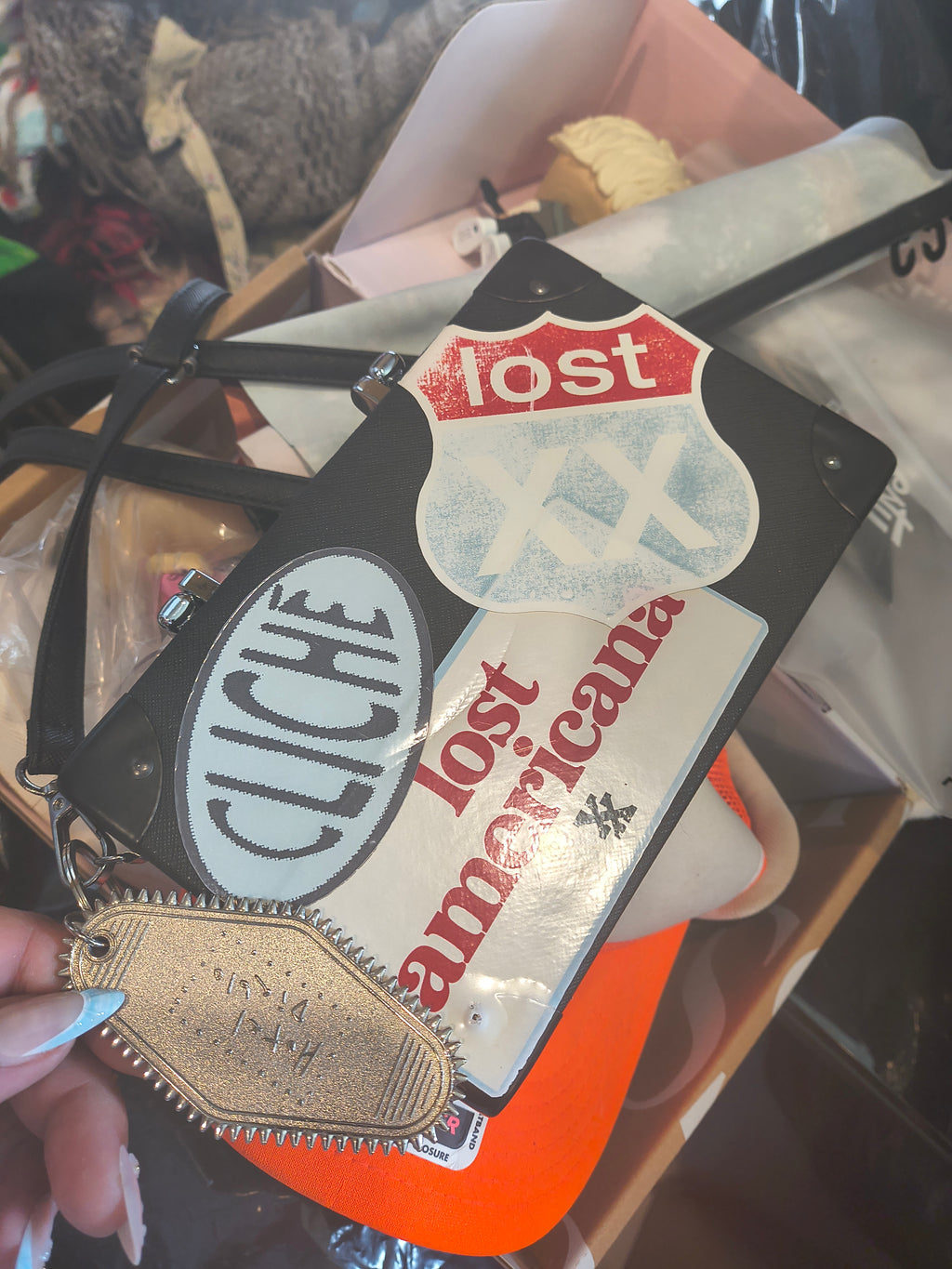 Custom mgk Boom Box Purse w/ Hotel Diablo Keychain