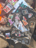 Banner/garland of wooden flags with mgk stickers