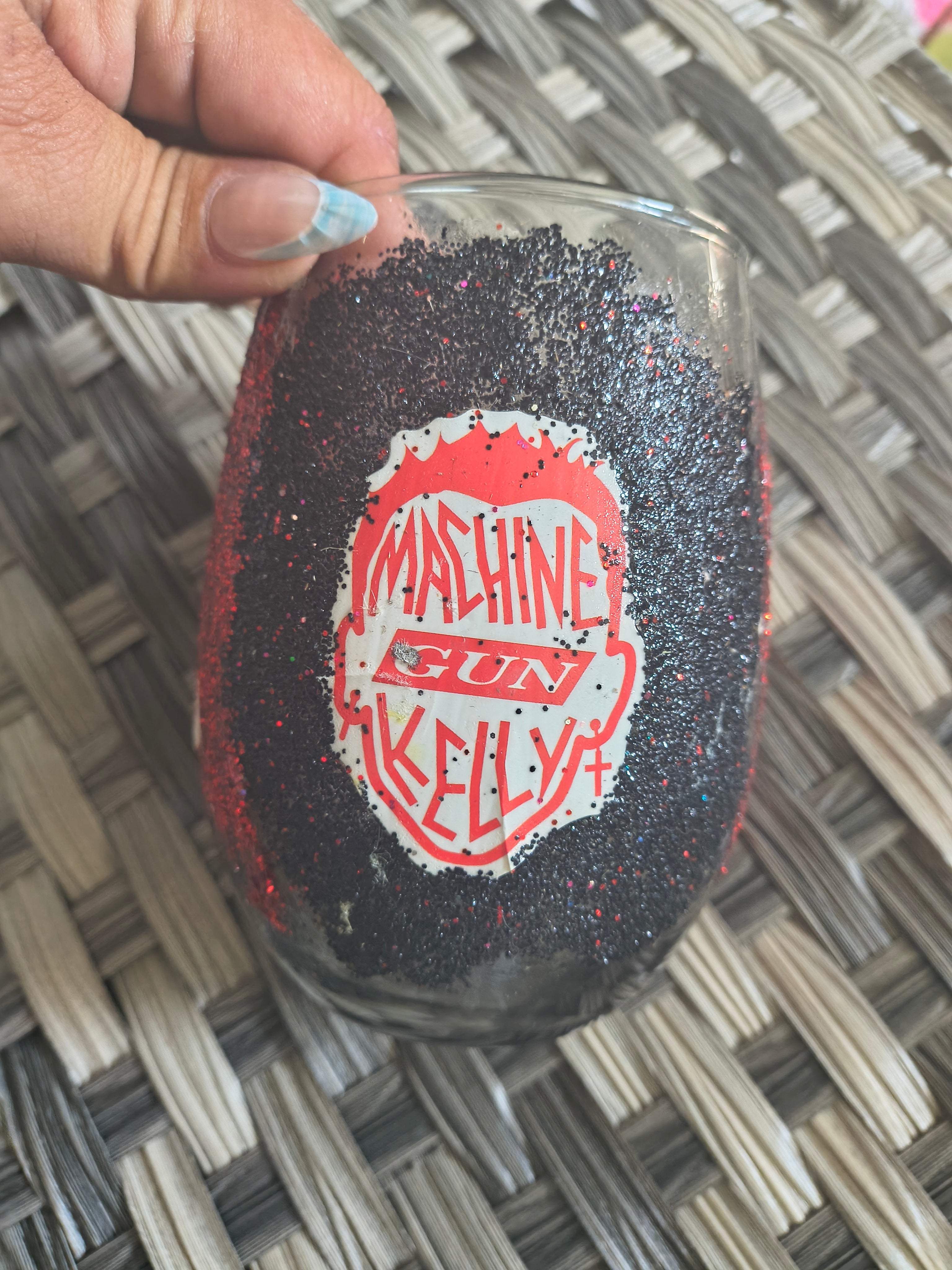 mgk Rap Devil Stemless Wine Glass