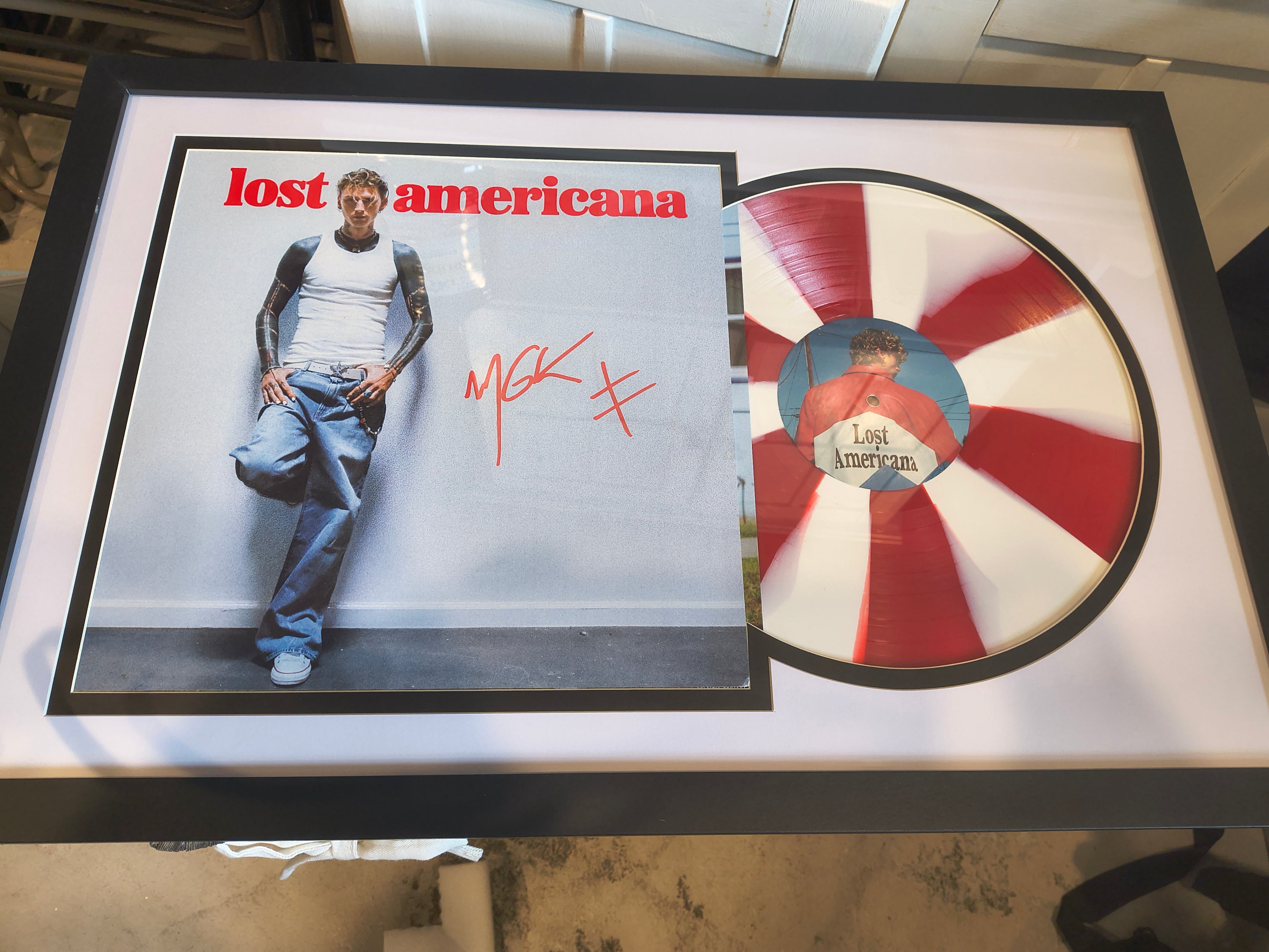 Framed and Signed Lost Americana mgk Vinyl
